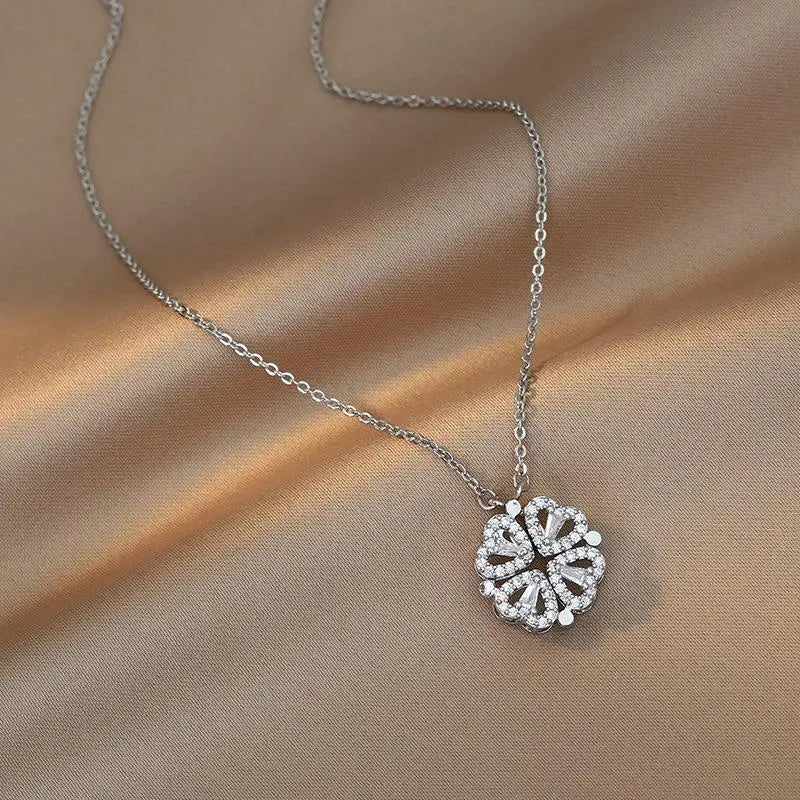 Lucky Clover Hearts Valentine 💝 Necklace - Luxurise Fashion - 