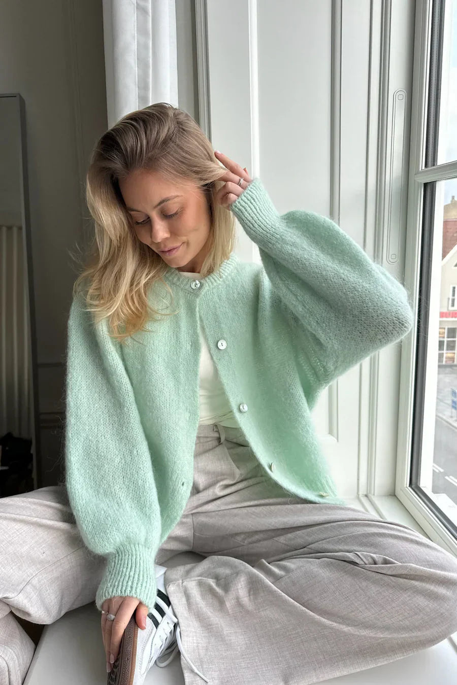 Knitted Vest - Mint - Luxurise Fashion - 