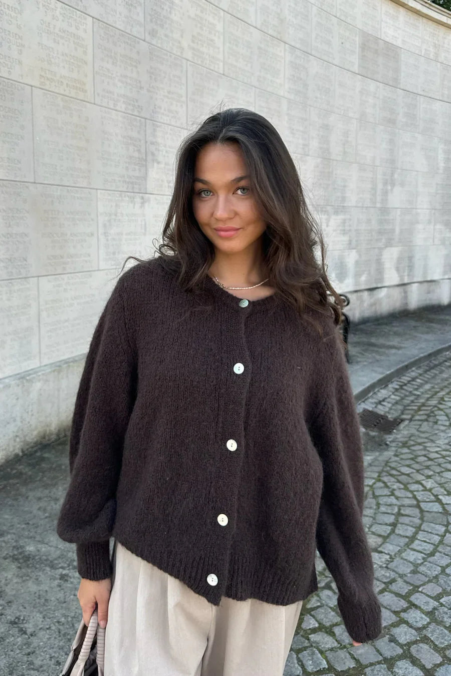 Knitted Vest - Darker Brown - Luxurise Fashion - 